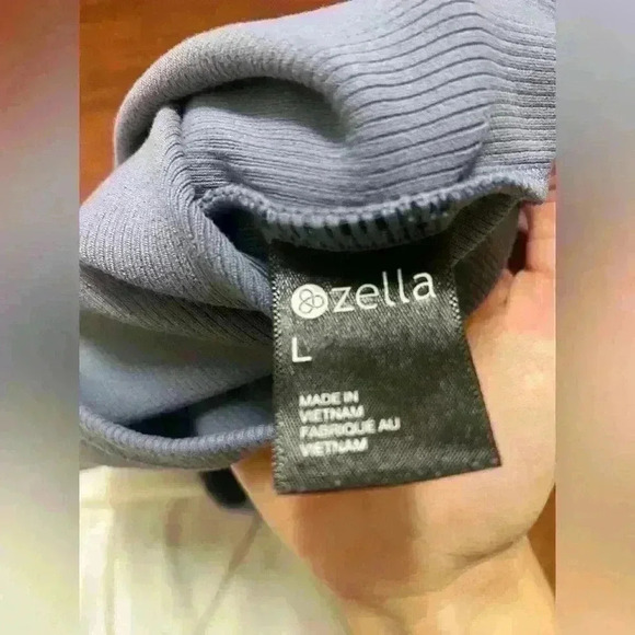 Zella Live In Meet N Greet Ribbed Crop Tank Top L - Picture 5 of 6